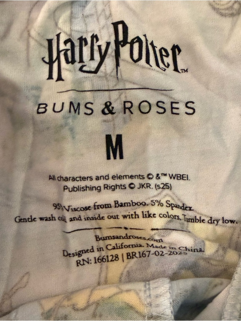Bums & Roses Harry Potter Bamboo Pajama pants Women’s Medium Comfy Lounge - Picture 9 of 12